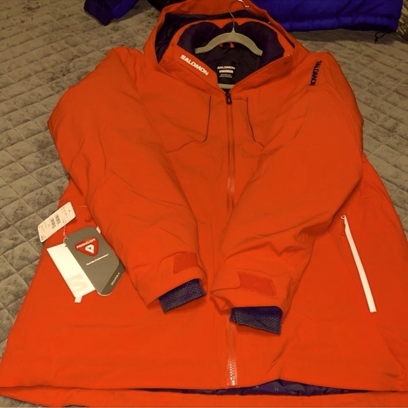 Salomon BRILLIANT-PERFORMANCEJACKET “FIERY RED”20,000mm rain proof PRIMOLOFT PRO - Picture 6 of 16